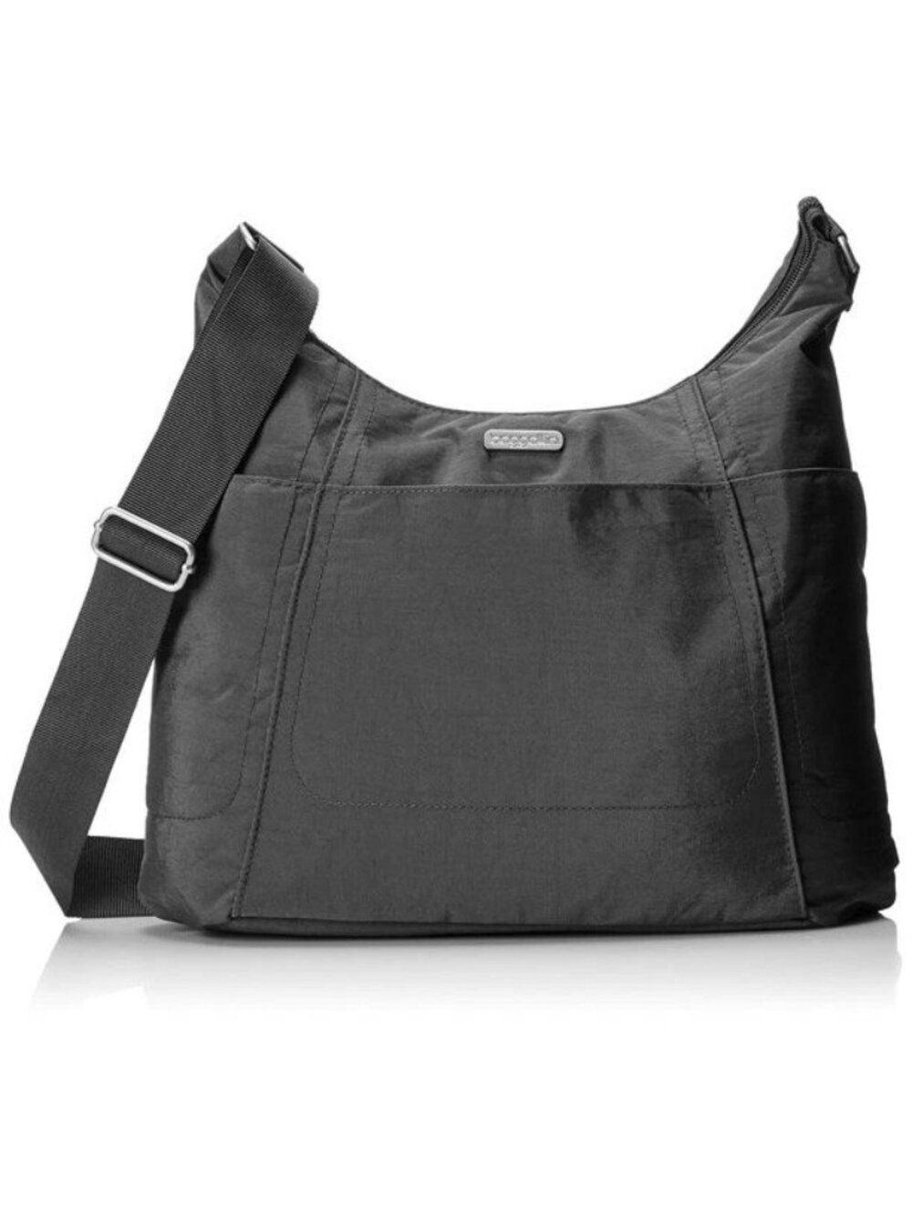 Baggallini Hobo Tote Bag With Pouch Nylon Black Medium Travel Casual